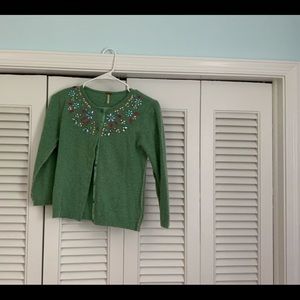 Free People jewel embellished button up sweater
